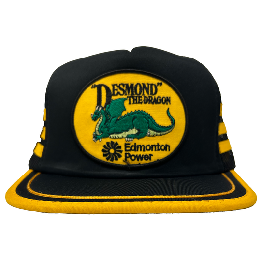 Vintage Edmonton Desmond The Dragon Trucker Hat - OSFA