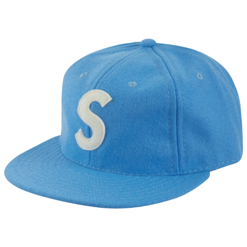 Supreme Ebbets S Logo "Light Blue" 6-Panel Fitted Hat - 7 1/8