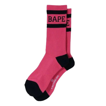 A Bathing Ape Melange Socks "Pink/Black"