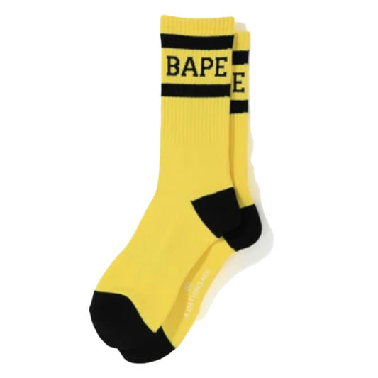 A Bathing Ape Melange Socks "Yellow/Black"