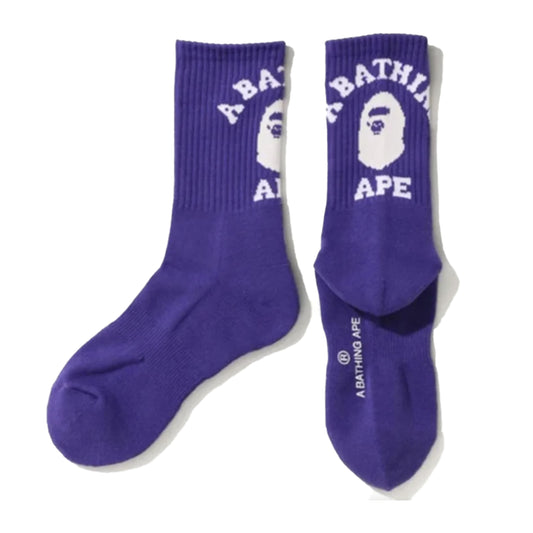 A Bathing Ape Socks "Purple/White"