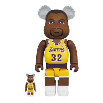 Bearbrick "NBA Magic Johnson (Los Angeles Lakers)" 100% & 400% Set