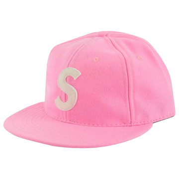 Supreme Ebbets S "Pink" Logo 6-Panel Fitted Hat - 7 1/8